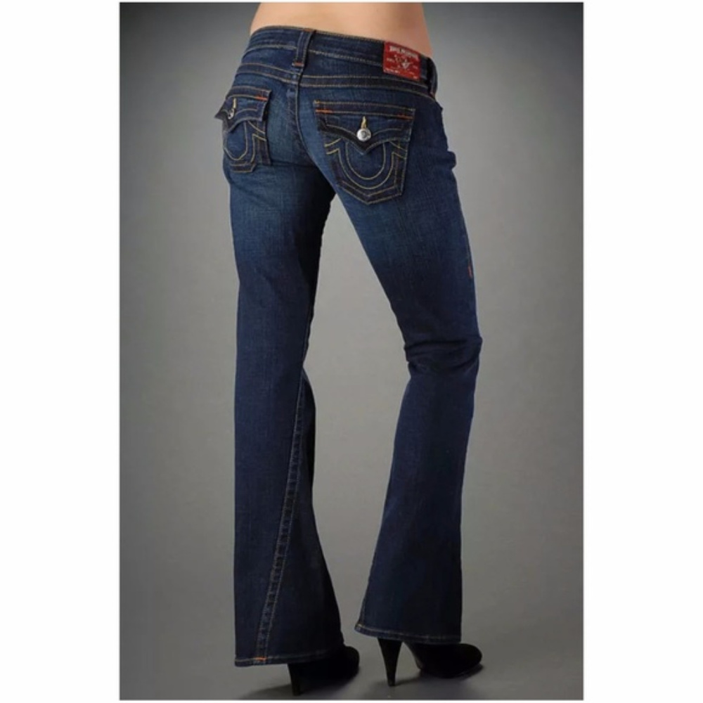 True Religion Joey Jeans Dark Wash Twisted Sz 27 - Picture 2 of 7